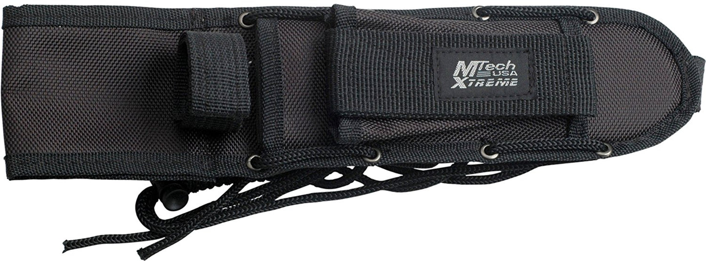 MTech USA MX-8062 Xtreme Fixed Blade Tactical Knife, Black Tanto Blade, Nylon Fiber Handle, 12-Inch Overall