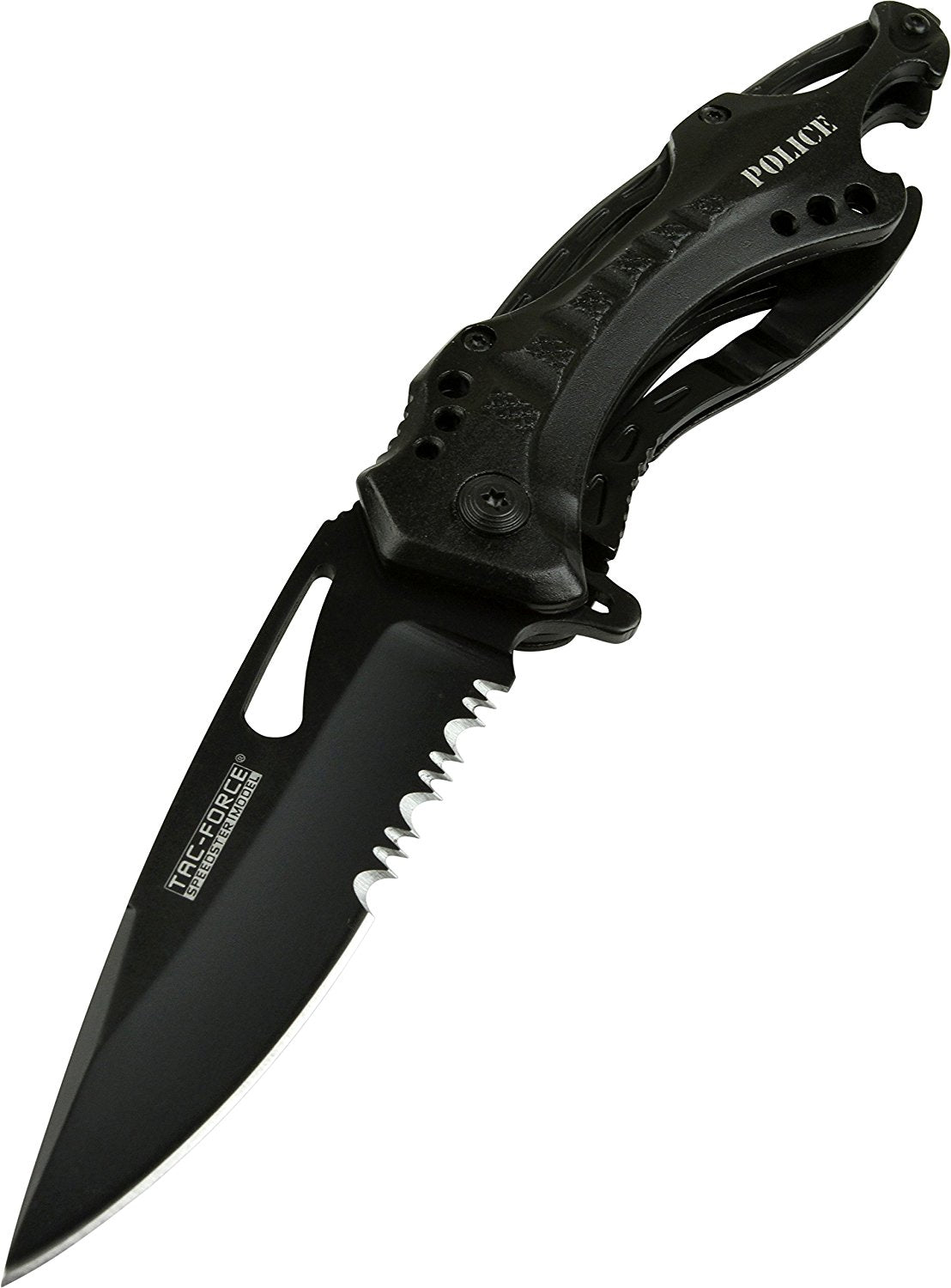 TAC Force TF-705 Series Assisted Opening Tactical Folding Knife, Half-Serrated Blade, 4-1/2-Inch Closed