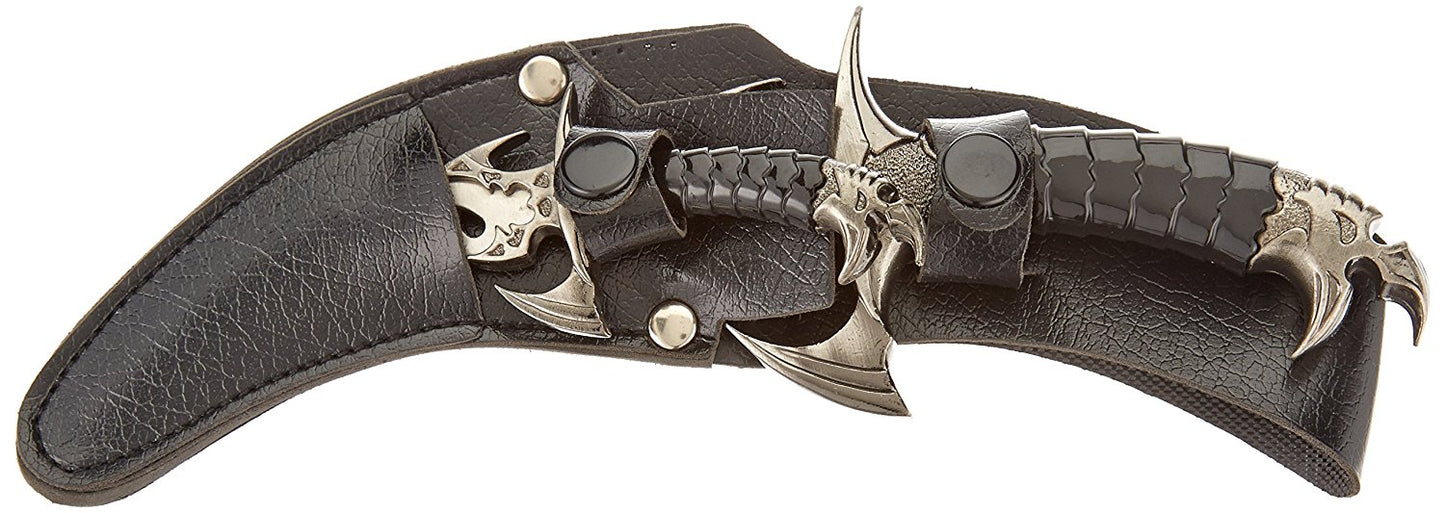 Ace Martial Arts Supply Draco Twin Fantasy Dagger Set, Silver