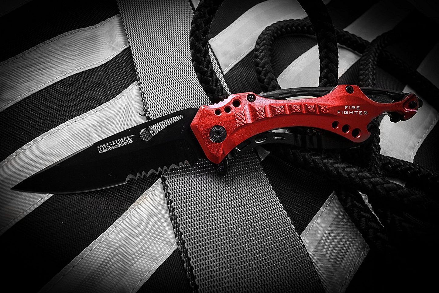 TAC Force TF-705 Series Assisted Opening Tactical Folding Knife, Half-Serrated Blade, 4-1/2-Inch Closed