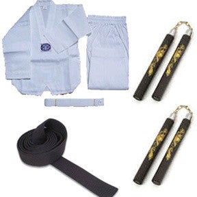 Complete Taekwondo Set w/ Nunchucks (Pair) - SparringGearSet.com