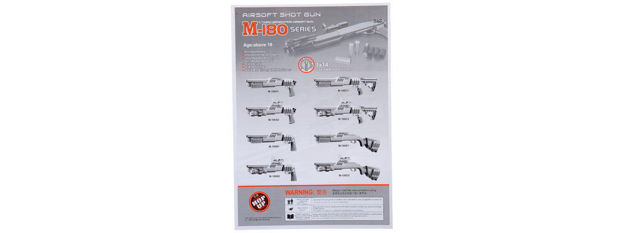 NEW SPRING AIRSOFT SHOTGUN PISTOL SNIPER RIFLE HAND GUN w/ BB M180C1