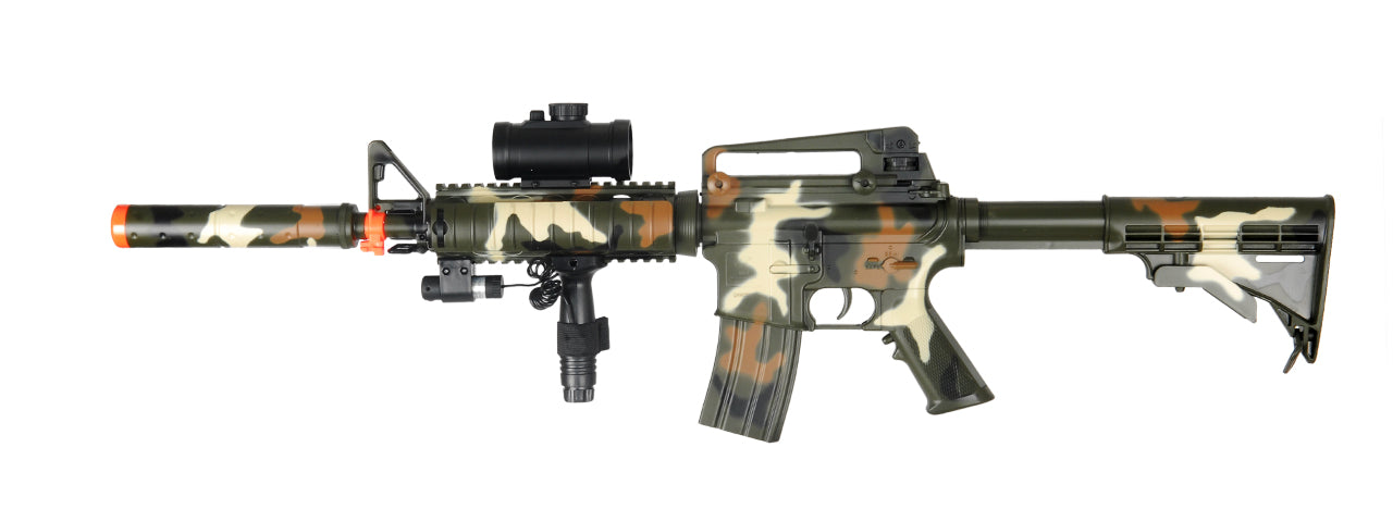 DOUBLE EAGLE M4 AEG W/ PRESSURE DOT SCOPE EXTENSION - CAMO