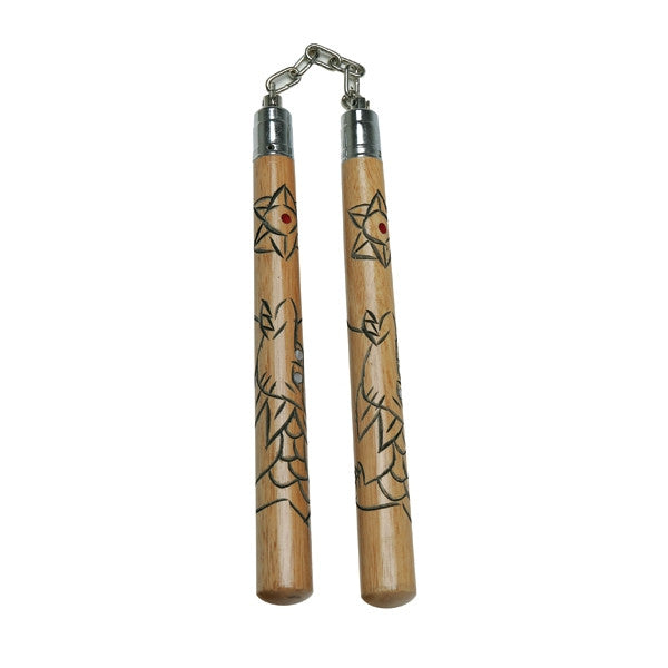 Carved Dragon Ball Bearing Nunchaku - SparringGearSet.com