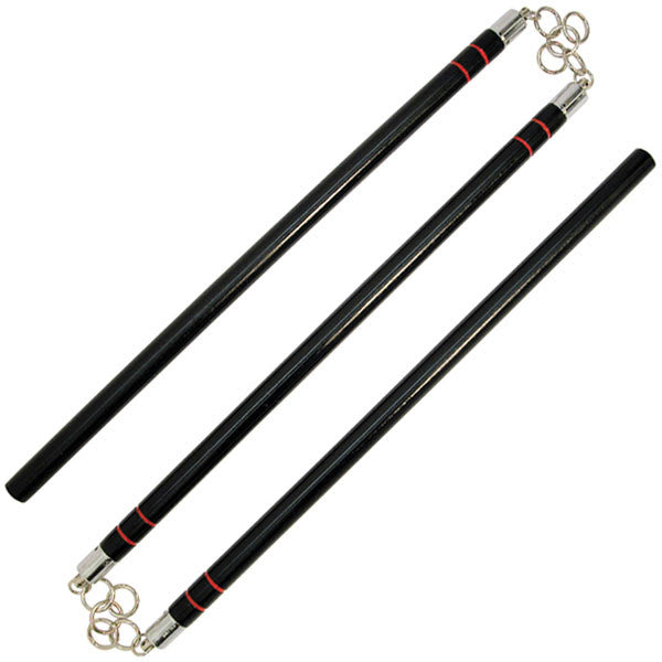 3 Section Staff, Black Hardwood - SparringGearSet.com