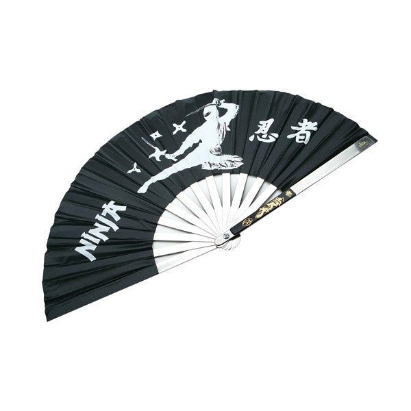 Stainless Steel Black Fighting Fans - Flying Ninja