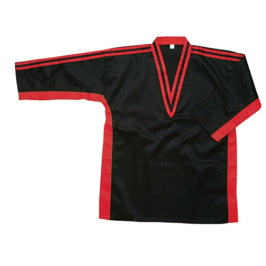 Demo V-Neck Uniform Jacket - Black w/ Red Trim