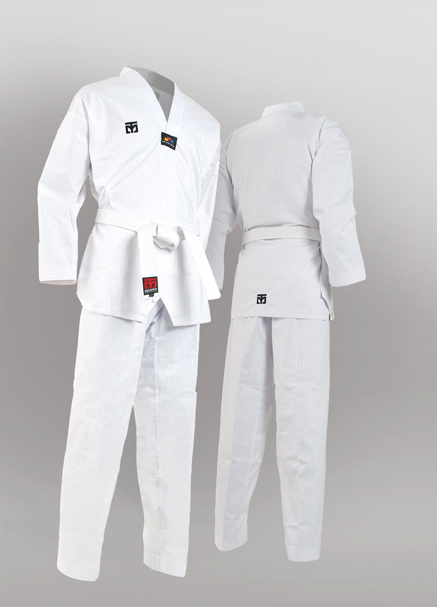 MOOTO SEASON 4 WHITE V NECK TAEKWONDO UNIFORM - SparringGearSet.com - 6