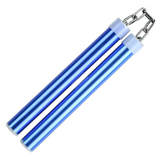 10.75" Aluminum Nunchaku With Metal Chain Link (Blue)