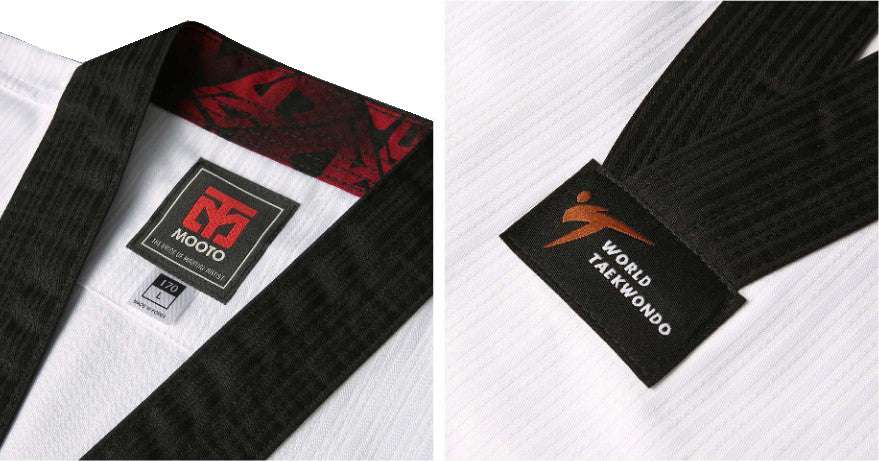 MOOTO SEASON 4.5 BLACK V NECK TAEKWONDO UNIFORM