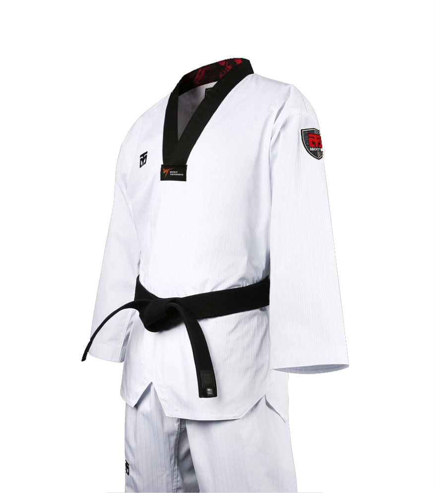 MOOTO SEASON 4.5 BLACK V NECK TAEKWONDO UNIFORM