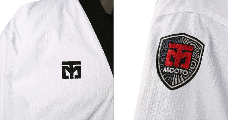 MOOTO SEASON 4.5 BLACK V NECK TAEKWONDO UNIFORM