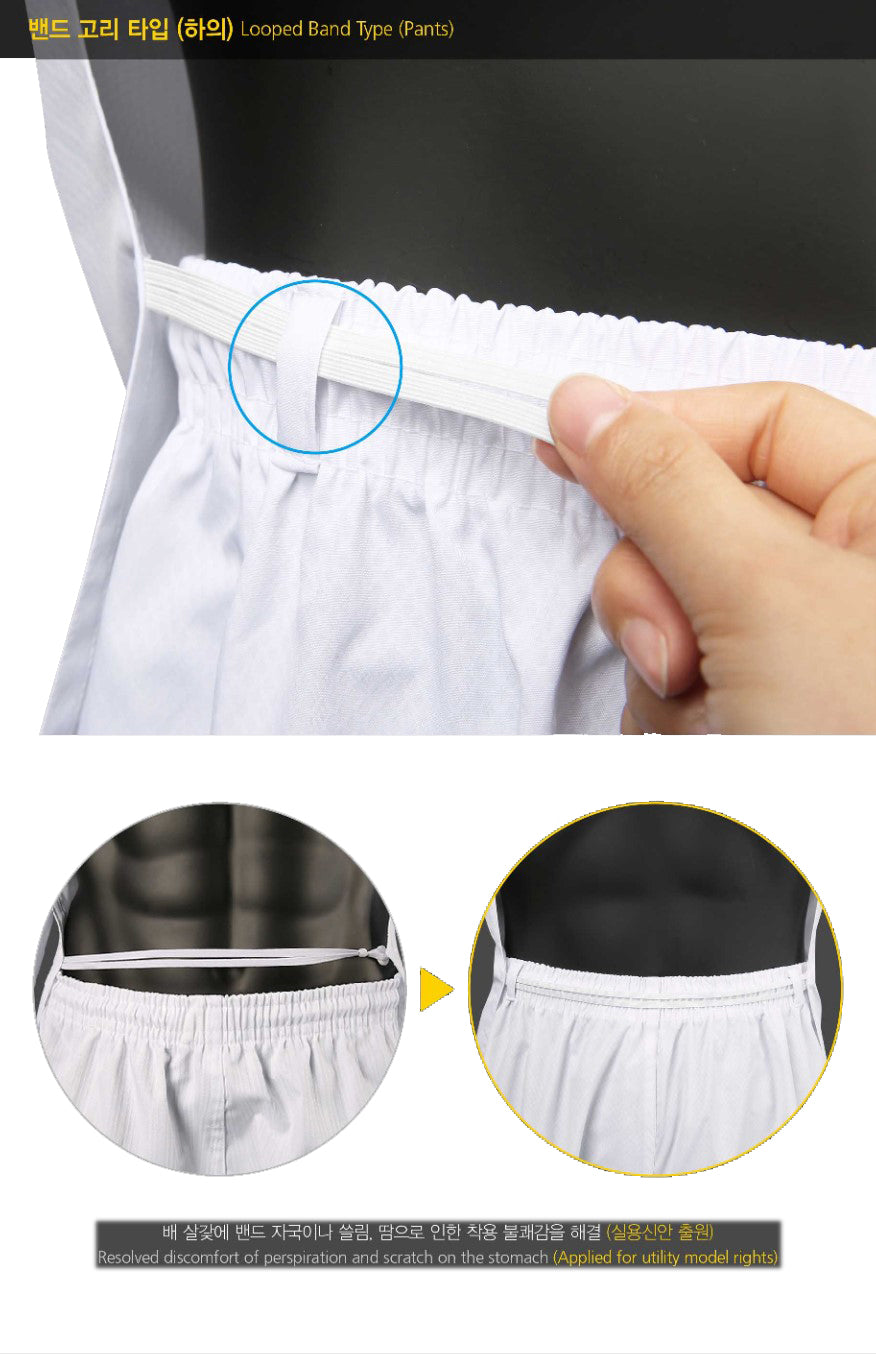 MOOTO SEASON 4.5 WHITE V NECK TAEKWONDO UNIFORM