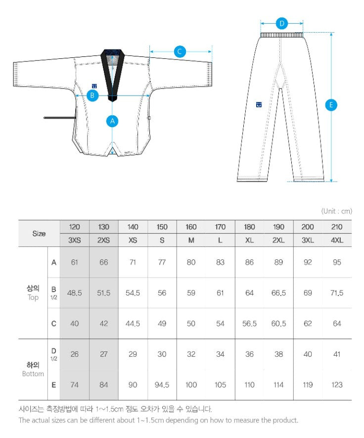 Mooto S6 EXTERA BLACK V NECK TAEKWONDO UNIFORM