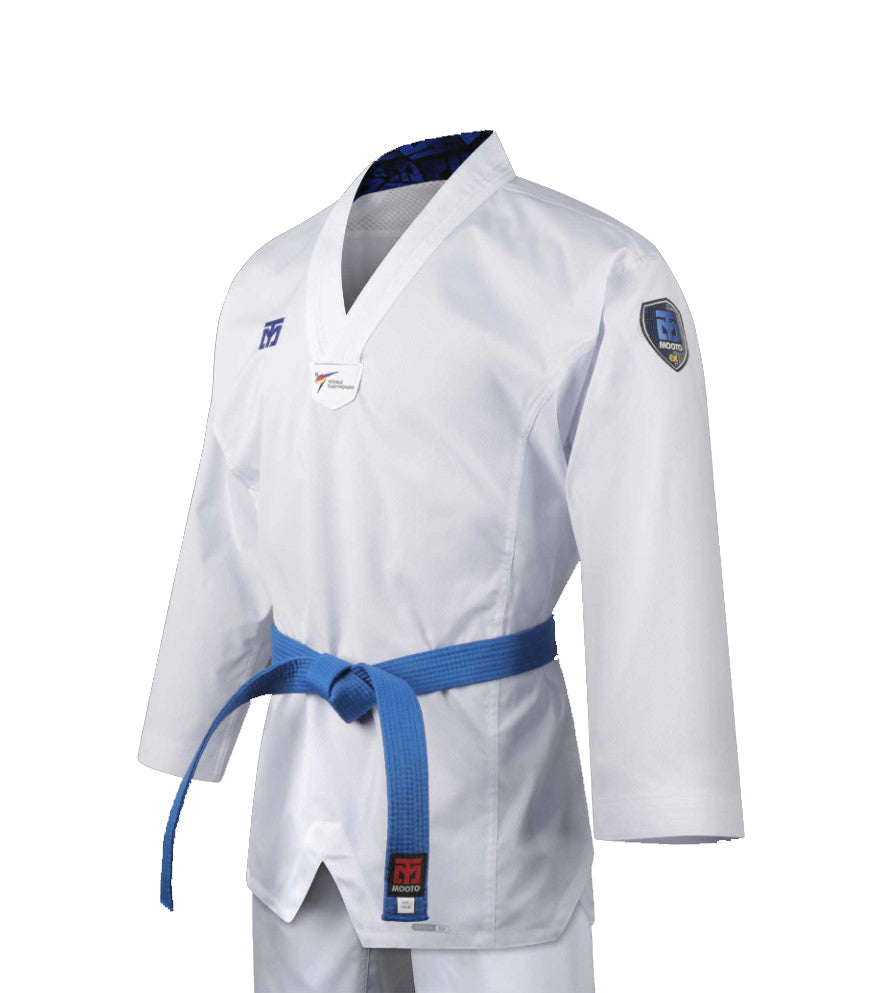 Mooto S6 EXTERA WHITE V NECK TAEKWONDO UNIFORM