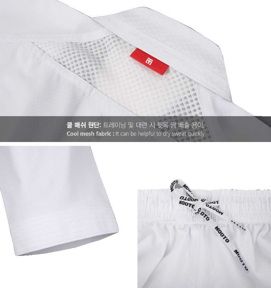 Mooto S6 EXTERA WHITE V NECK TAEKWONDO UNIFORM