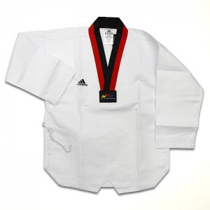 Adidas Adi-Start Taekwondo Uniform, Red and Black Lapel
