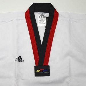 Adidas Adi-Start Taekwondo Uniform, Red and Black Lapel