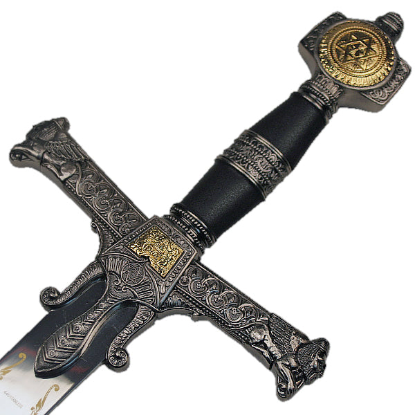 47" Medieval Crusader Knight Israel King Solomon Sword-silver