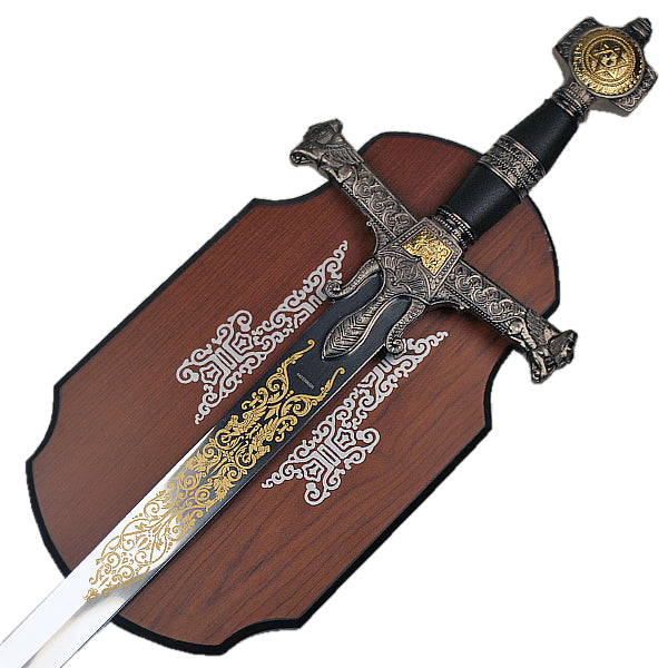 47" Medieval Crusader Knight Israel King Solomon Sword-silver