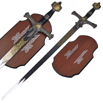 47" Medieval Crusader Knight Israel King Solomon Sword-silver