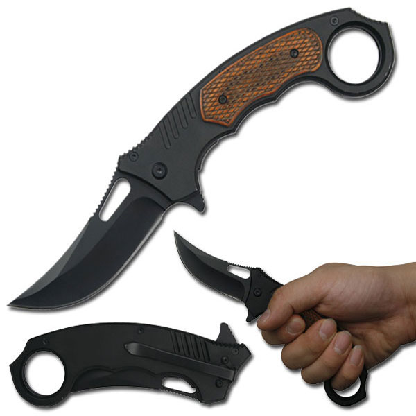 5 Inch Closed Karambit Style Spring Assist Knife