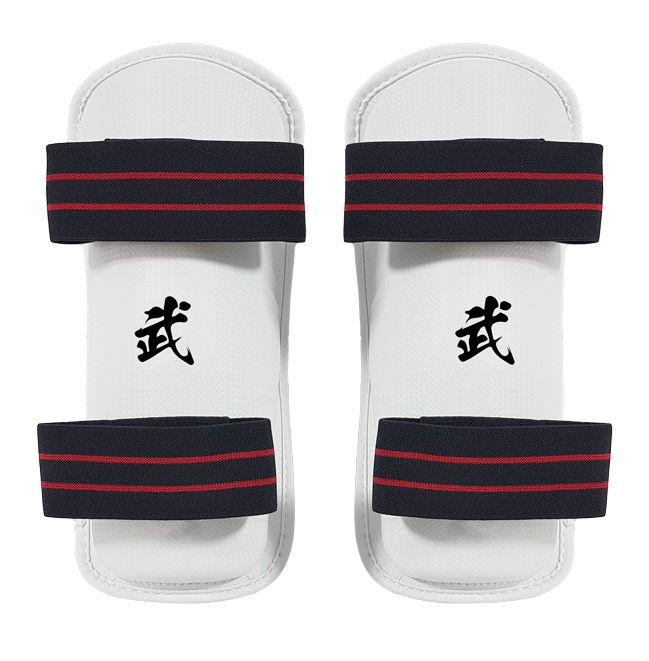 White Vinyl Sparring Gear Set Forearm and Shin Instep Guards