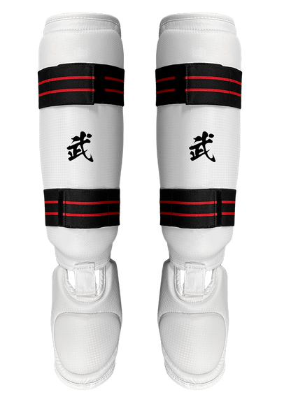 White Vinyl Forearm, Gloves, Shin and Foot Guard (TAE KWON DO SPARRING GEAR SET)