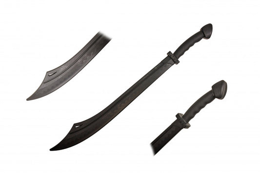 Martial Arts Training Broad Sword, Polypropylene, Black, 34-1/2-Inch Length