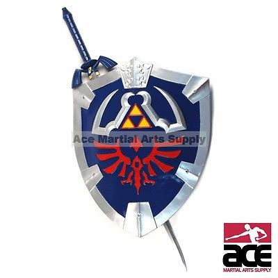 Legend Of Zelda Master Sword Hylian Shield Set Ocarina Of Time Link - SparringGearSet.com