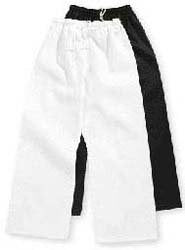 Student Elastic Waist Martial Arts Karate Pant Black size 7