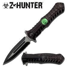 Zombie Z-Hunter Biohazard Black Folding Knife