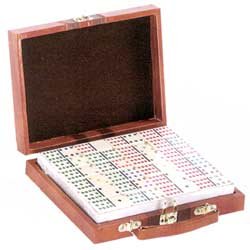 Dominos Double 12 Ivory with Color Dots