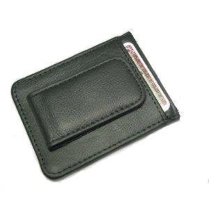 Fine Leather Hand Crafted Mans Man's Mens Men's Mini Wallet Credit Card ID Holder, Black