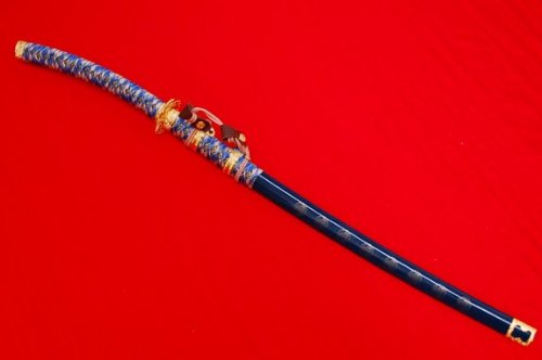 42" Blue Japanese Shogun Tachi Ceremonial Samurai Kanata Steel Sword