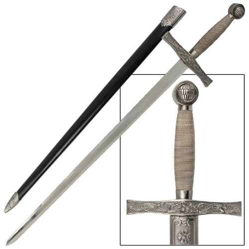 Medieval Knight Arming Sword with Scabbard (King Arthur)
