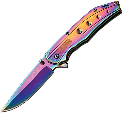 Tac Force All Rainbow Blade Tactical Rescue Outdoor Collector's pocket Spring Assisted Folding Knife