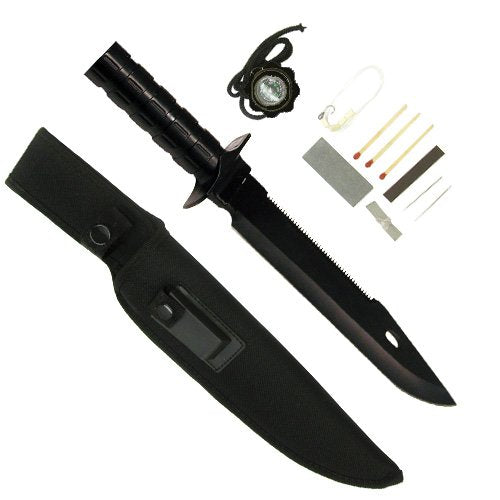 Fixed Blade Survival Knife Black