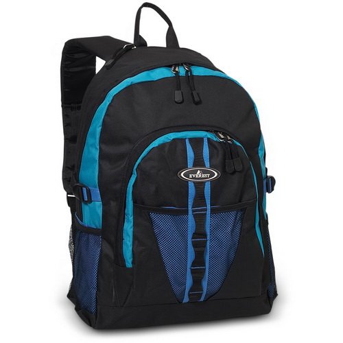 Everest 3045W Backpack w/Dual Mesh Pocket - Royal Blue/Blue/Black