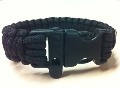 Multi-purpose "Ranger Cord" - The Ultimate Surival Band! Over 9 feet of paracord with built-in whistle