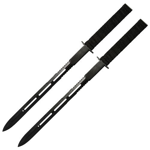 Twin Ninja Fighting Swords Black
