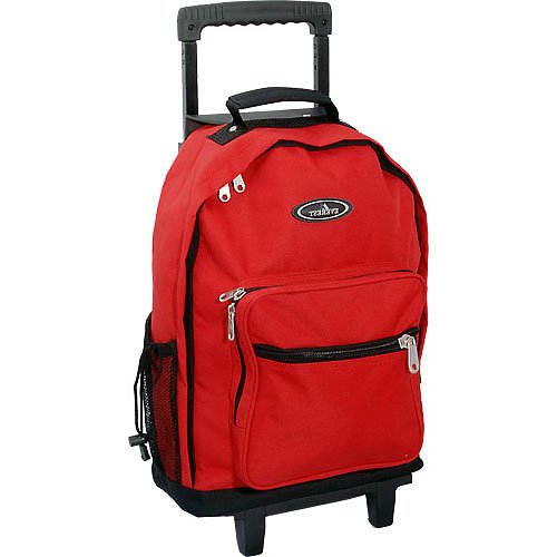 Everest 1045WH Backpack On Wheels (Price/Each), Wheel Bag - Red/Black