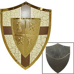 Medieval El Cid Shield Knight Armor Steel W/ Cross New