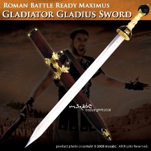 Full Size 39" Roman Battle Ready Maximus Gladiator Gladius Sword New