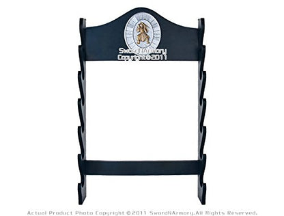 Deluxe 6Tier Wall Mounted Sword Display Stand W Samurai
