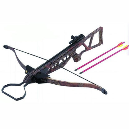130 lbs Foldable Hunting Crossbow Package with 7 x 14'' Aluminum Arrows and 4 x 20 Scope