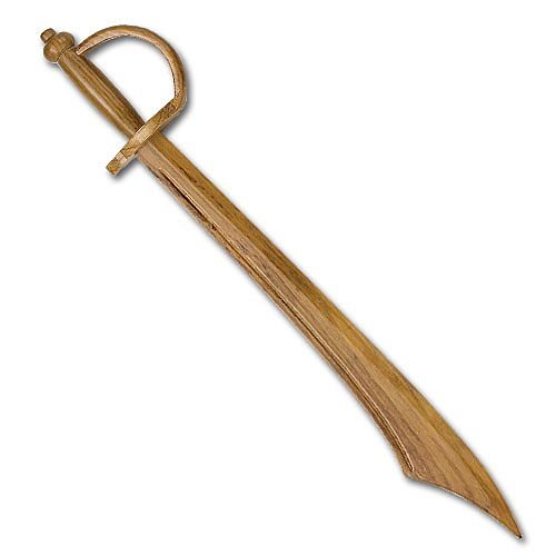 30^ Wooden Pirate Practice Sword Scimitar Plays Prop