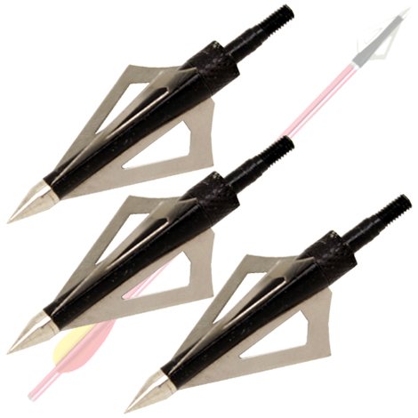 Ace Martial Arts Broadhead Hunting Arrow Head Set 3 Blade