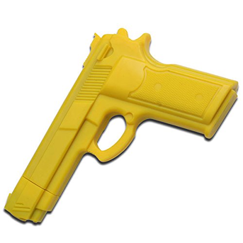 Ace Martial Arts Supply 7" YELLOW RUBBER TRAINING GUN Police Dummy Non Firing Real Look and Feel