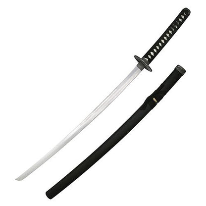 Ace Martial Arts Supply Reverse Blade Katana with Stand, Black